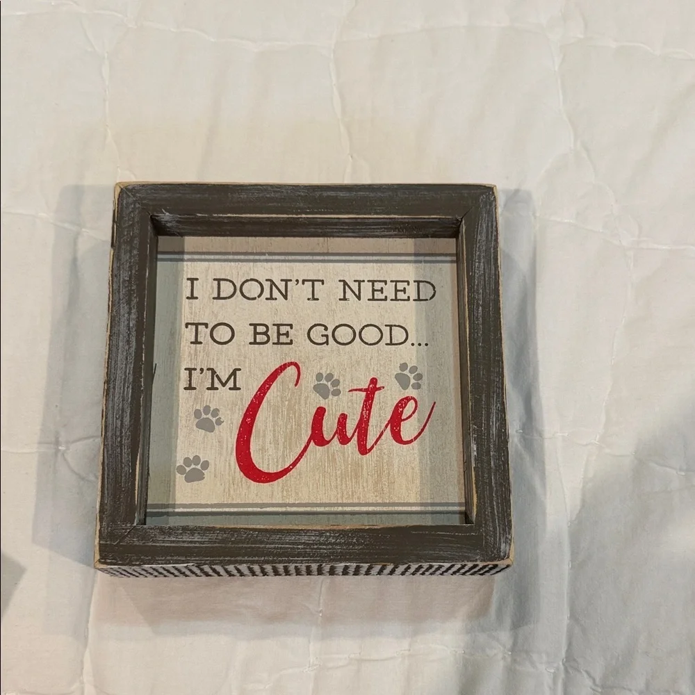Playful Brown and Red Wall Art Sign